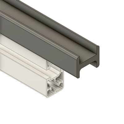 MODULAR SOLUTIONS SLIDE PROFILE<br>1 CHANNEL SLIDING DOOR PROFILE